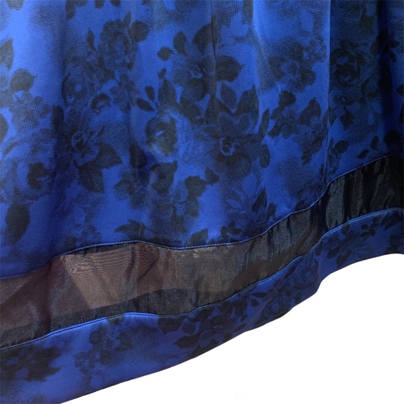 Aqua midi ball skirt. Black and Blue. Size : XS - Picture 3 of 13